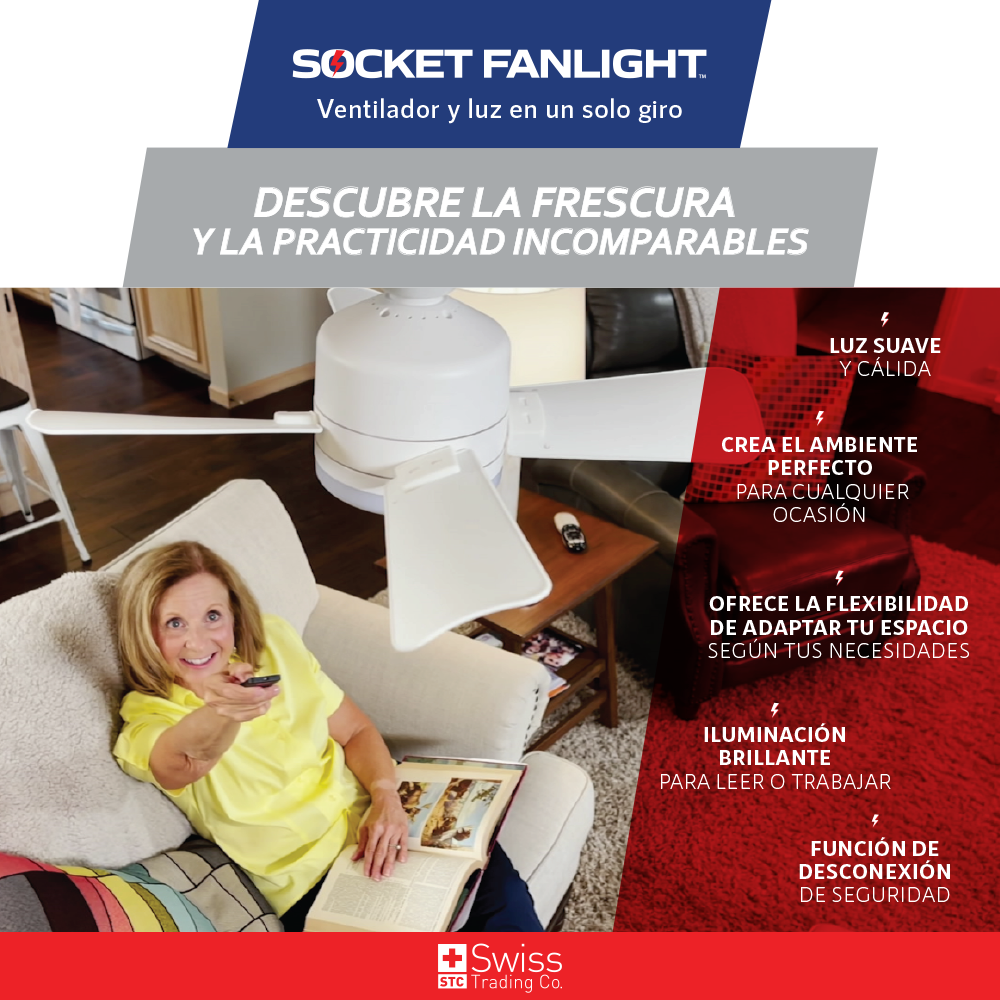 Ventilador + Luz en un solo giro