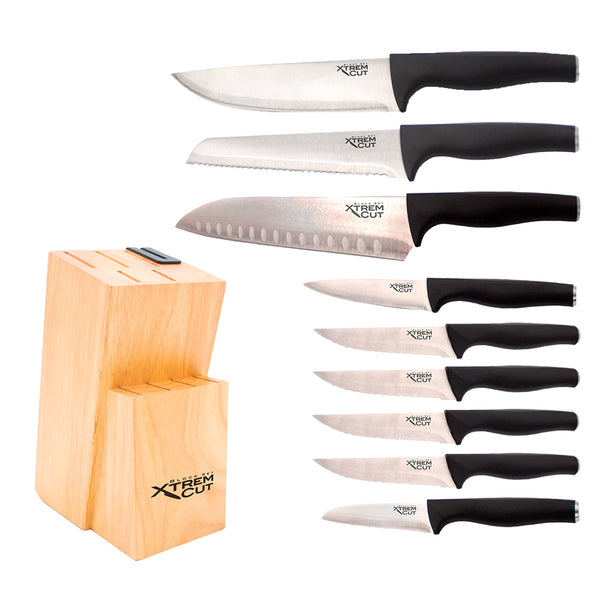 🔪 Xtrem Cut Block Set 10 Piezas con Afilador Integrado