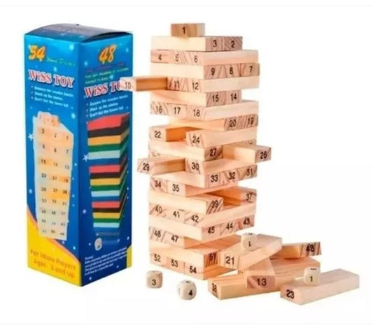 Juego Jenga Clásico 48 Piezas de Madera