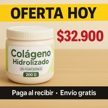 🧬 COLÁGENO HIDROLIZADO  Nutre tu piel, articulaciones y cabello desde dentro
