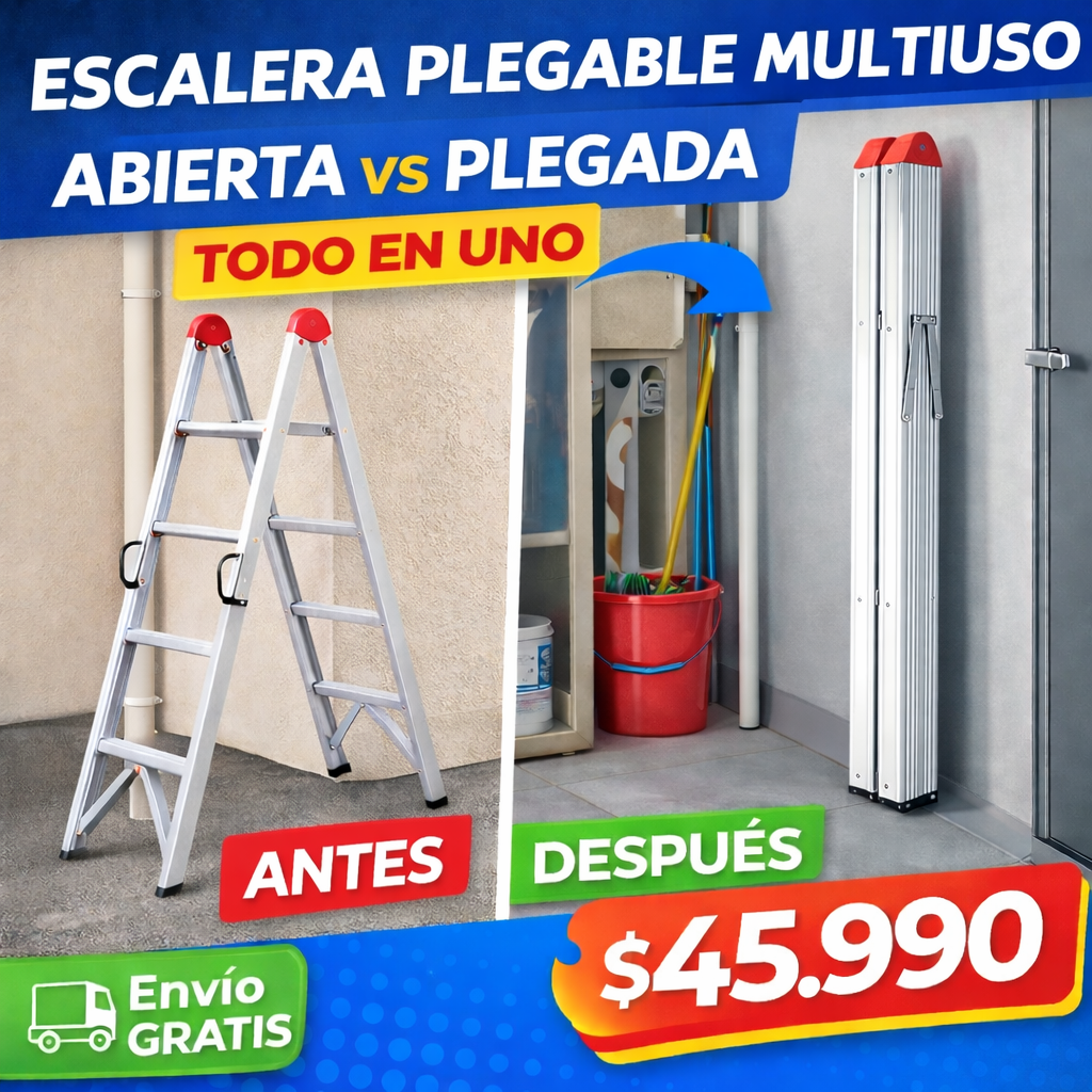 Fold-a-Step® Escalera Profesional Plegable de 4 Escalones