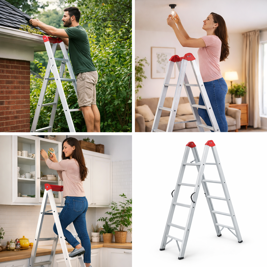 Fold-a-Step® Escalera Profesional Plegable de 4 Escalones