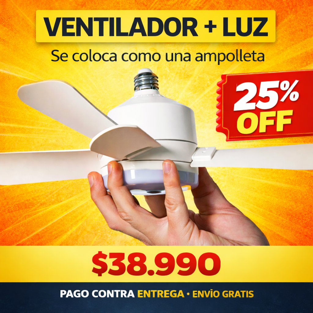 Ventilador + Luz en un solo giro