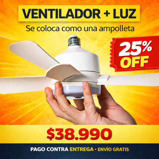 Ventilador + Luz en un solo giro