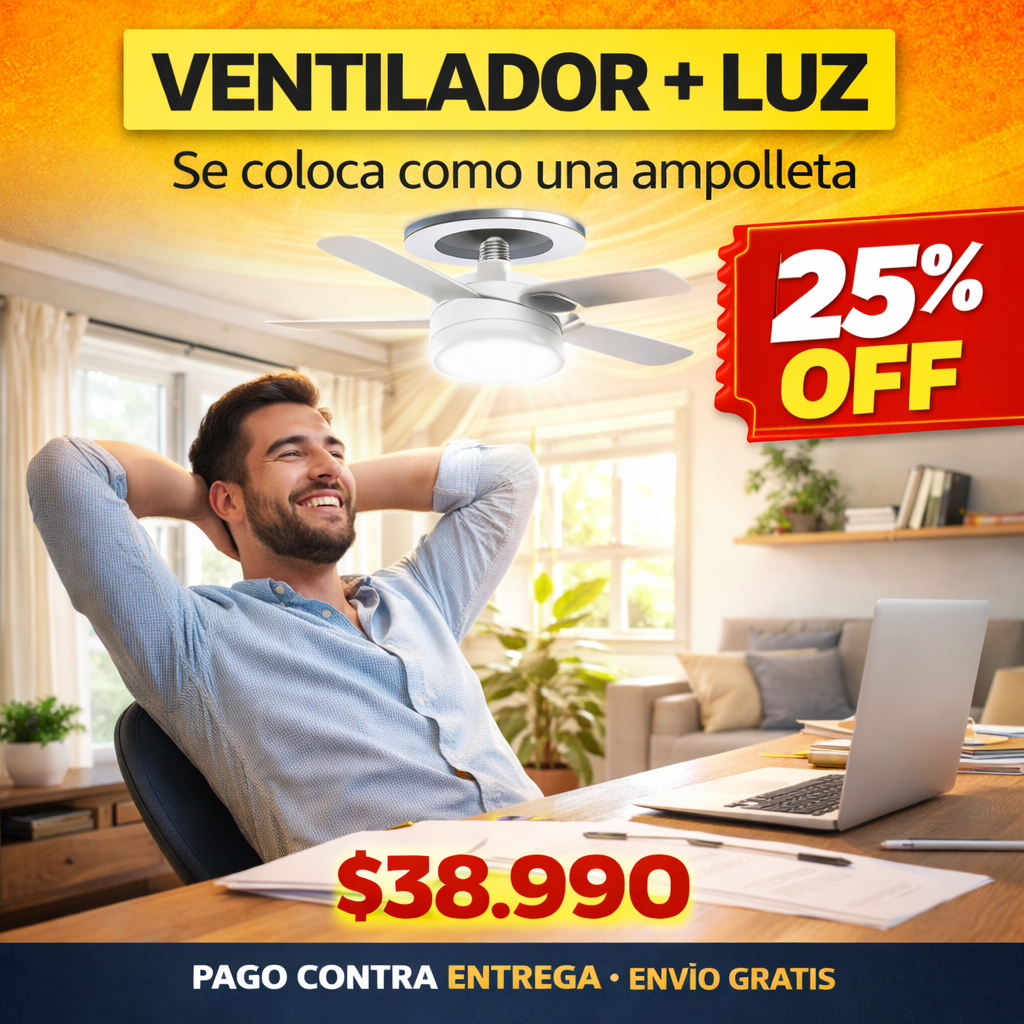 Ventilador + Luz en un solo giro