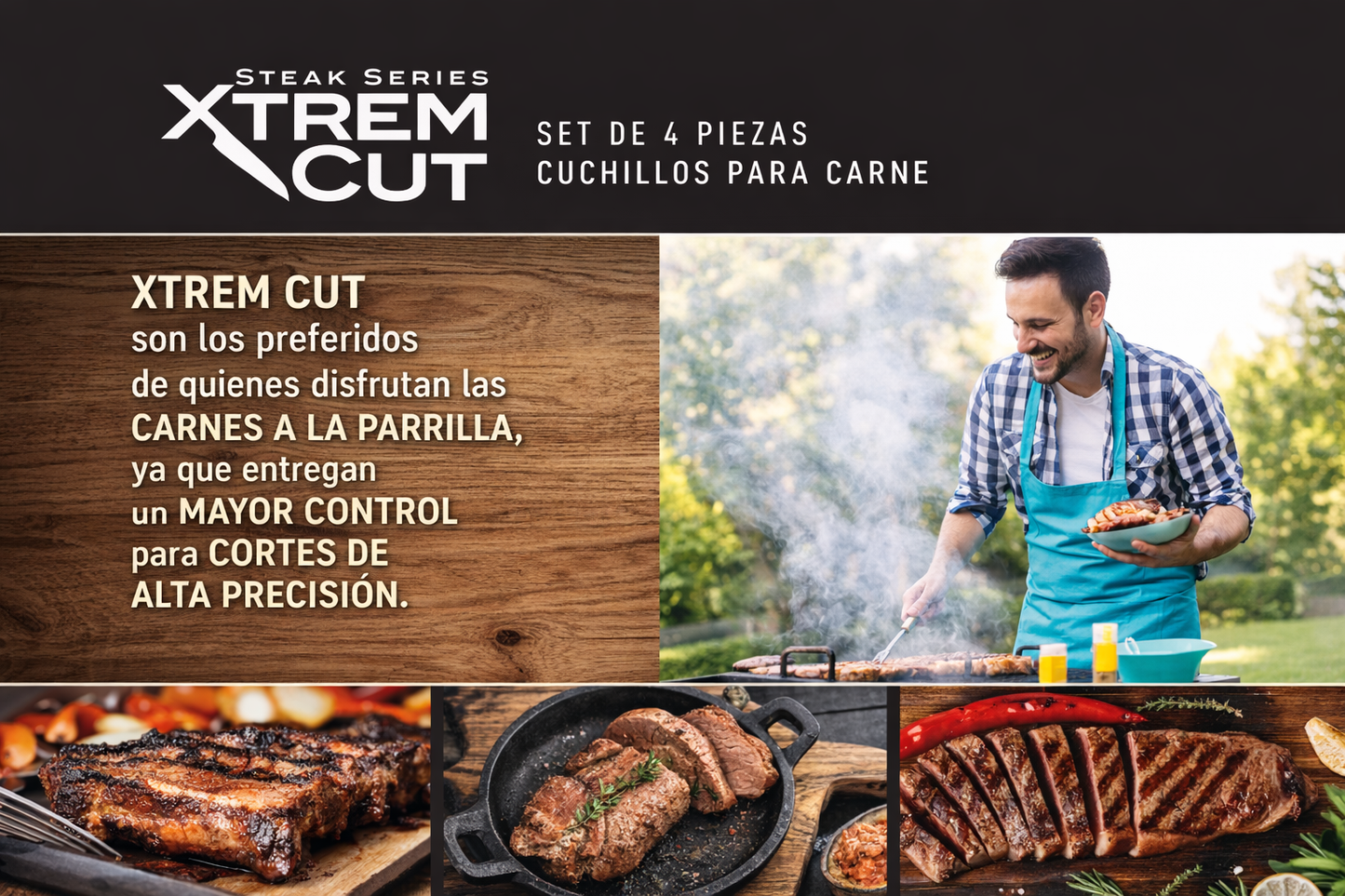 Xtrem Cut Set Cuchillos x 4