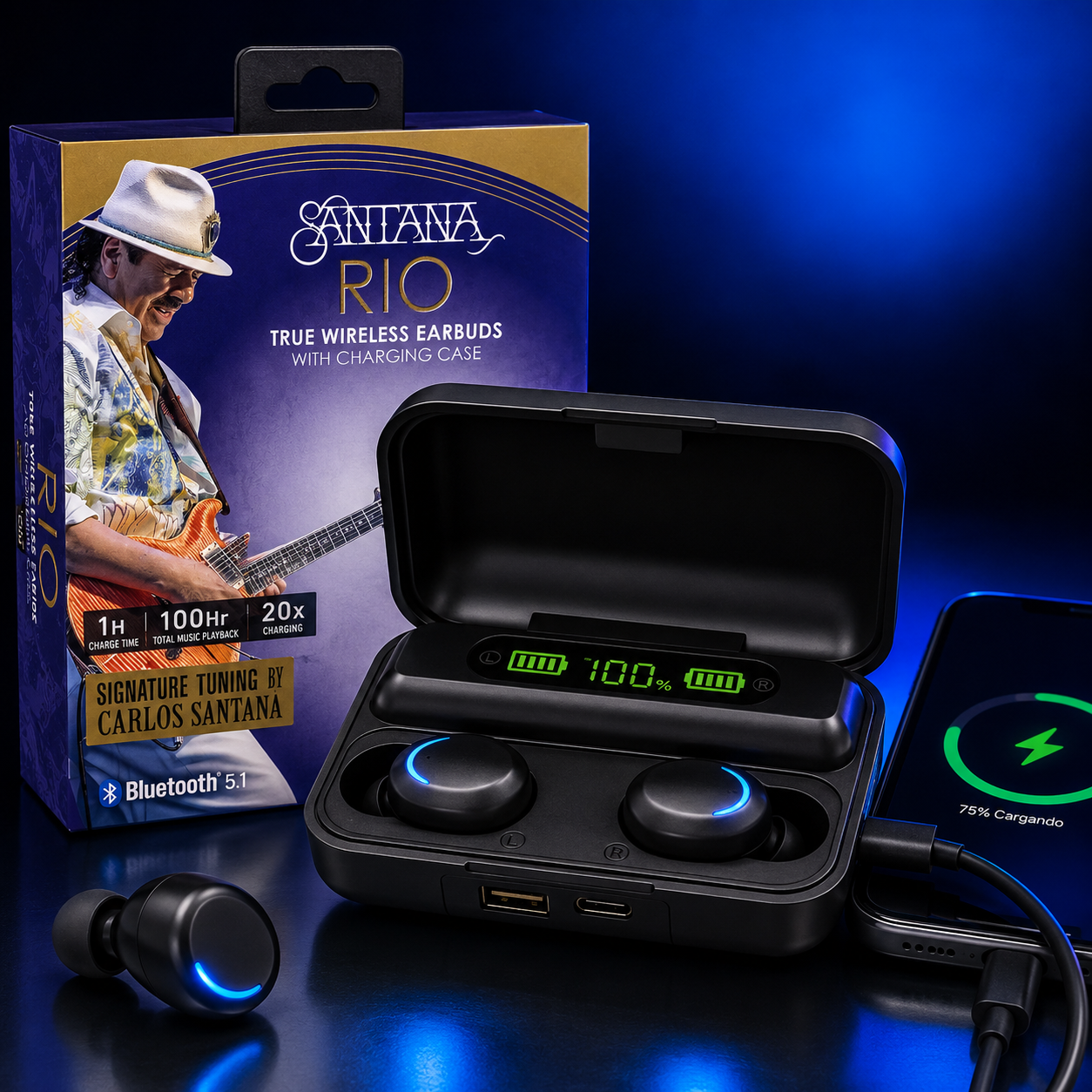 Santana Rio Auriculares Bluetooth 5.1